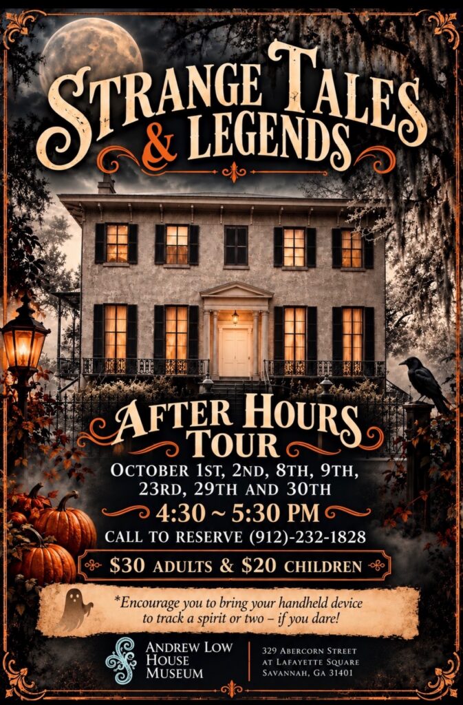 Poster for Andrew Low House Museum – Strange Tales & Legends