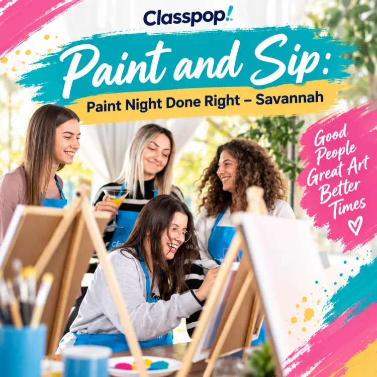 Poster for Paint And Sip: Paint Night Done Right – Savannah