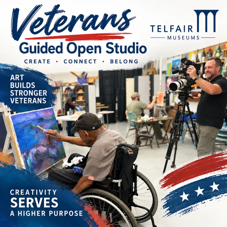 Poster for Veterans Guided Open Studio