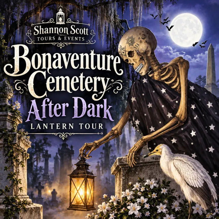 Poster for Bonaventure Cemetery After Dark – Lantern Tour