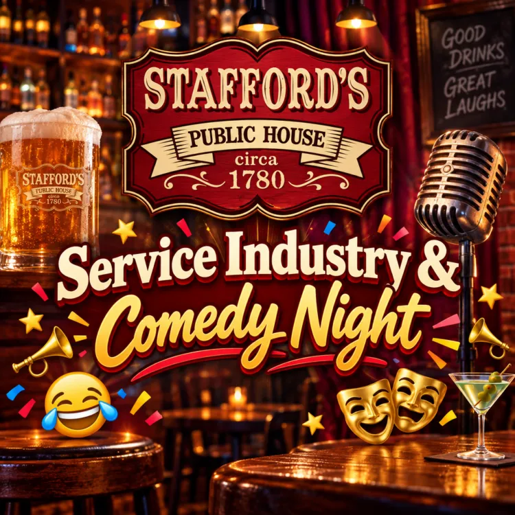 Poster for Service Industry & Comedy Night