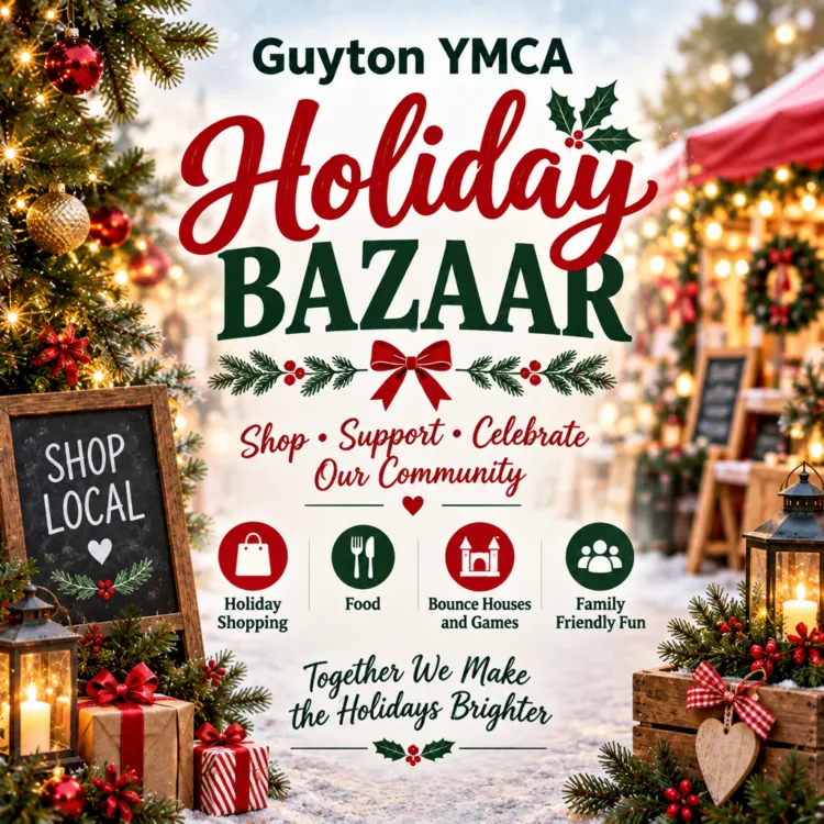 Poster for Guyton YMCA Holiday Bazaar