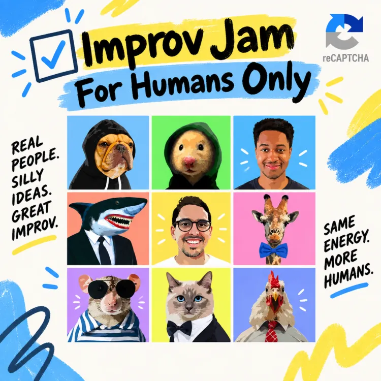 Poster for Improv Jam For Humans Only
