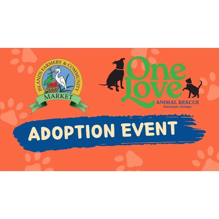 Poster for Islands Farmers Market-One Love Adoption Event