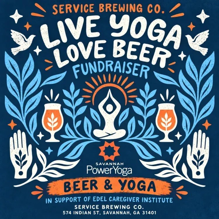 Poster for Beer & Yoga In Support Of Edel Caregiver Institute