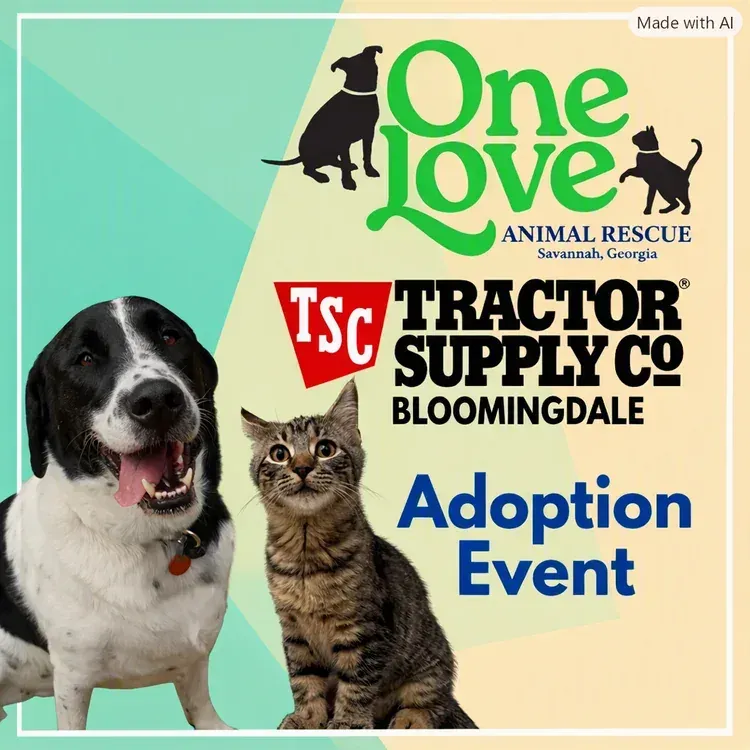 Poster for One Love Animal Rescue Adoption Event – Tractor Supply