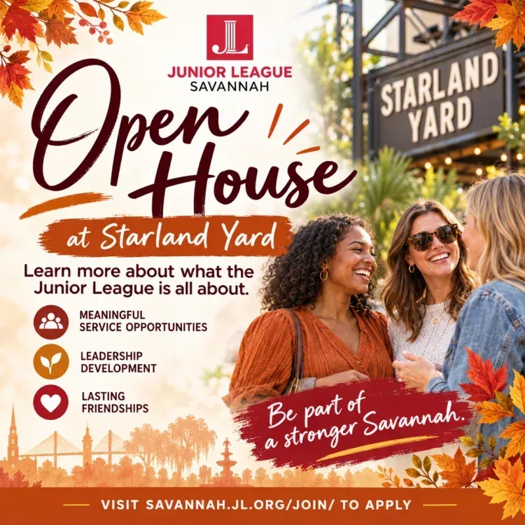 Poster for Junior League Savannah – Open House At Starland Yard